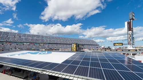 Solar panel at the Daytona race track