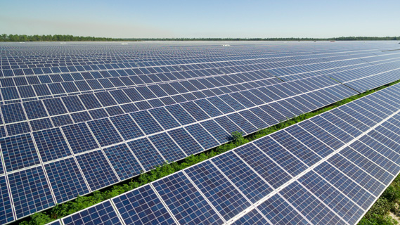 View of solar power plant