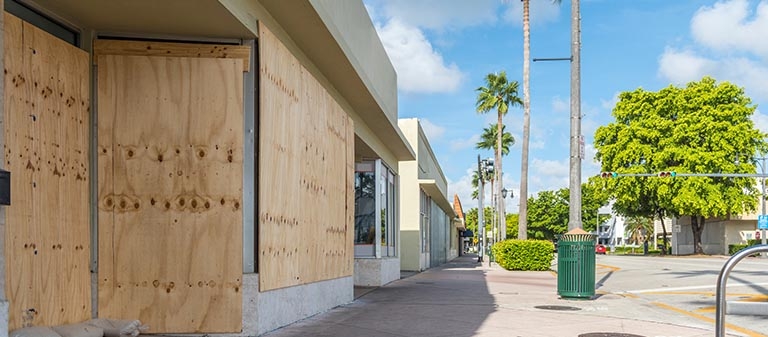 hurricane businesses shuttered