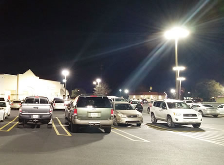 Outdoor lighting installation - parking lot