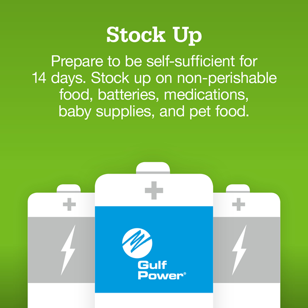 stock up on supplies | storm tip infographic